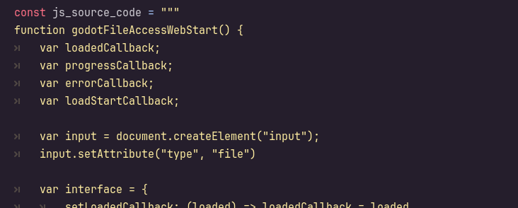 A text string containing JavaScript Code